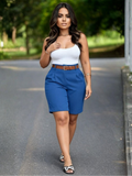 Women's High-Waist Bermuda Shorts