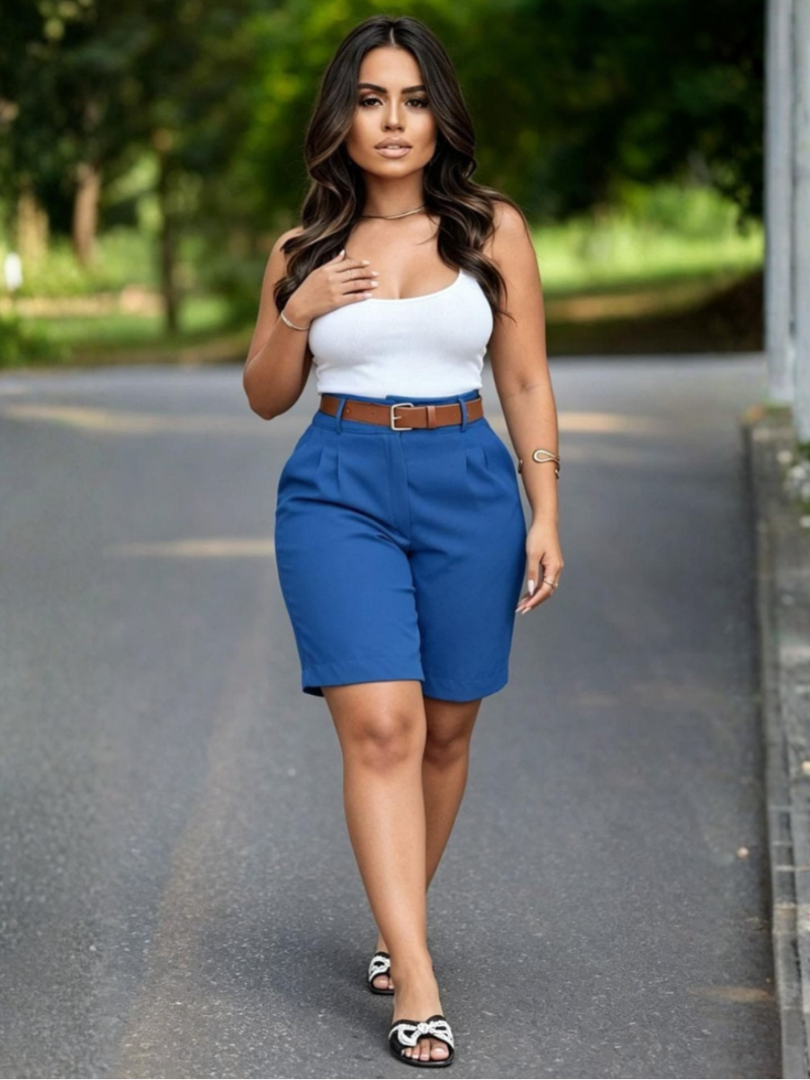Women's High-Waist Bermuda Shorts