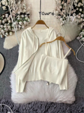 Knit Zip Hoodie & Cami Two-Piece Set
