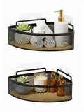 Wall-Mounted Corner Mesh Shelf