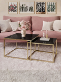 Gold Frame Nesting Coffee Tables (Set of 2)