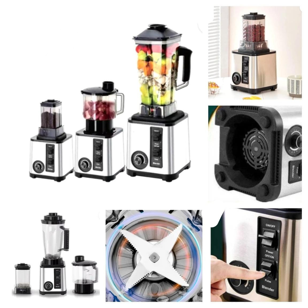 Blender with Food Processor & Coffee Grinder 3-in-1