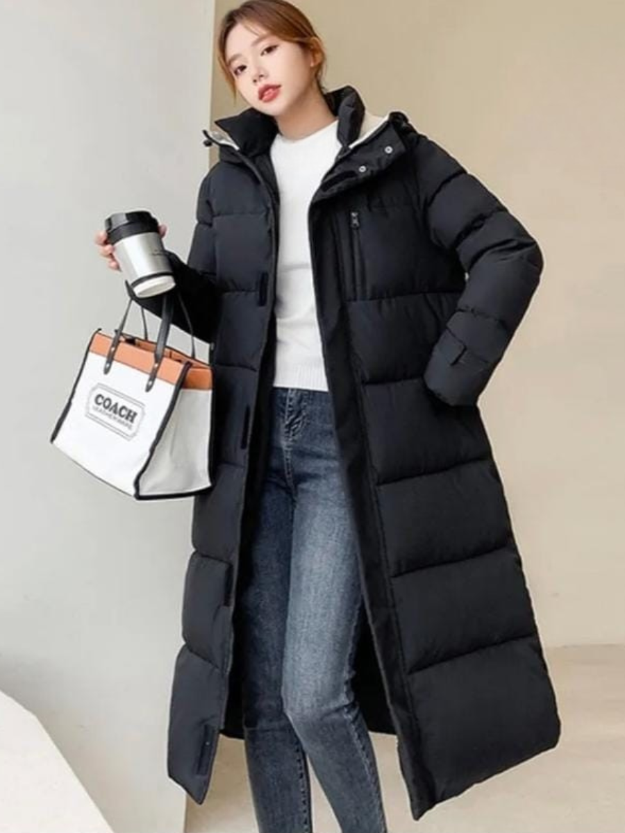 Women's Long Hooded Puffer Coat