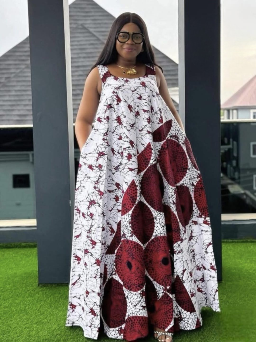 African Print Maxi Dress