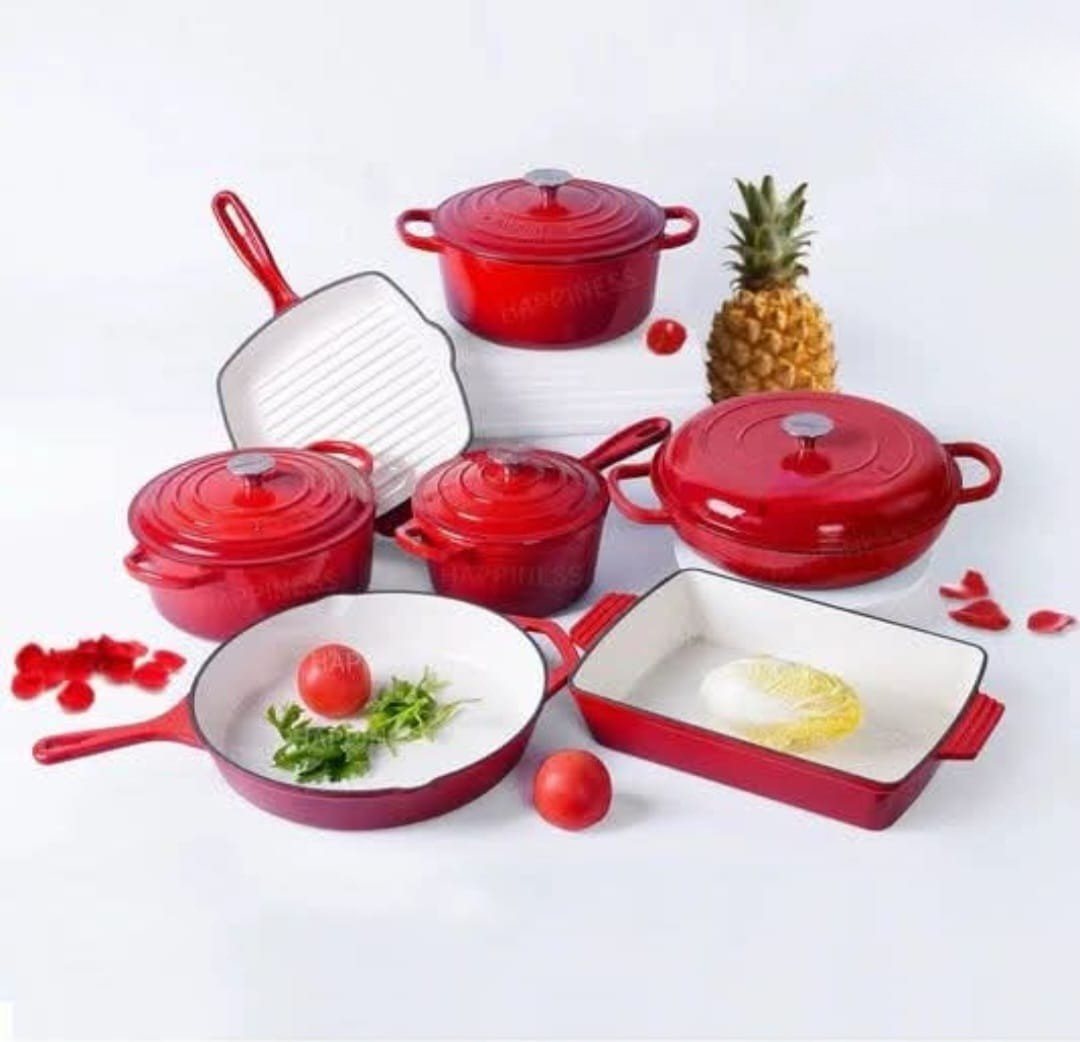 Enameled Cast Iron Cookware Set