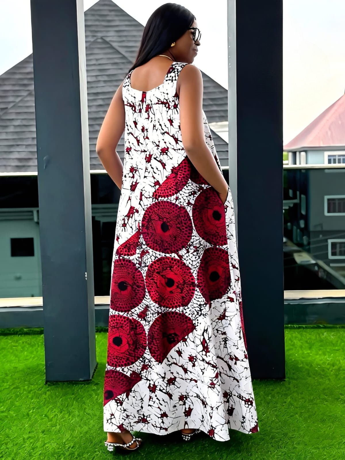 African Print Maxi Dress