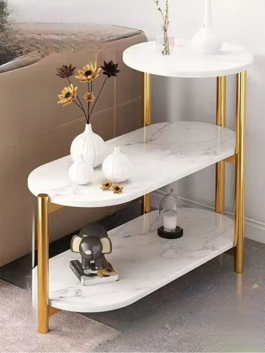 Marble & Gold Side Table