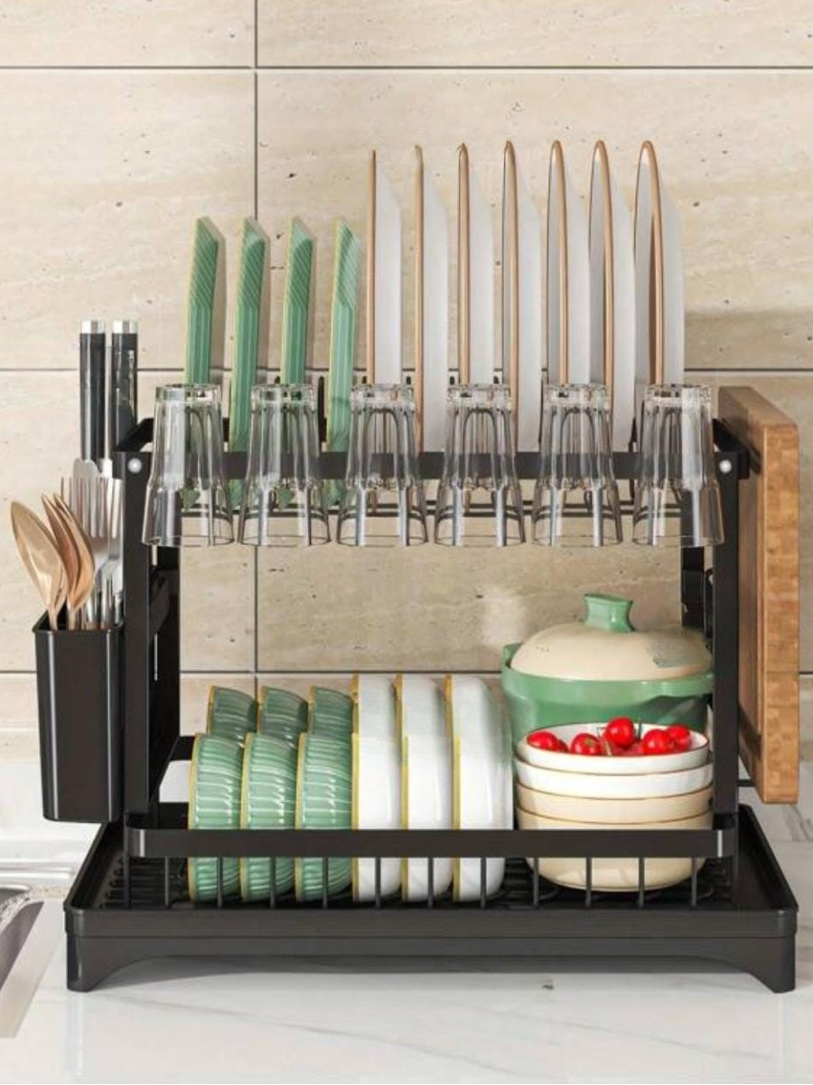 Dish Drying Rack with Drip Tray