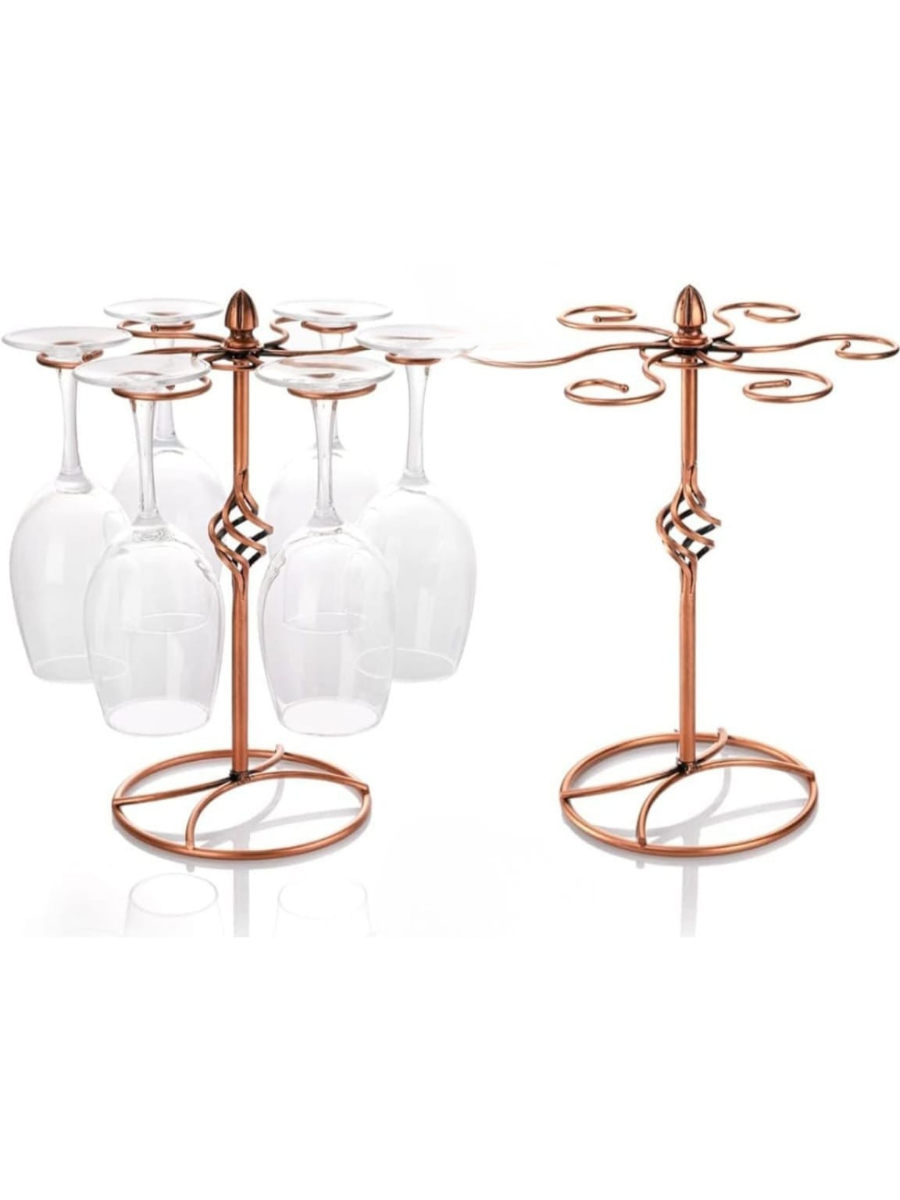 Copper Wine Glass Holder Stand