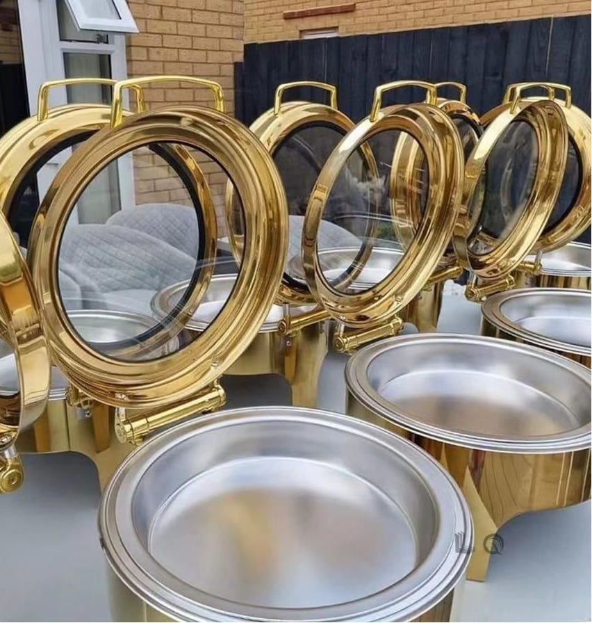 Round Chafing Dish with Glass Lid