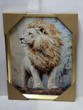 Crystal Embellished Baby Elephant Framed Wall Art