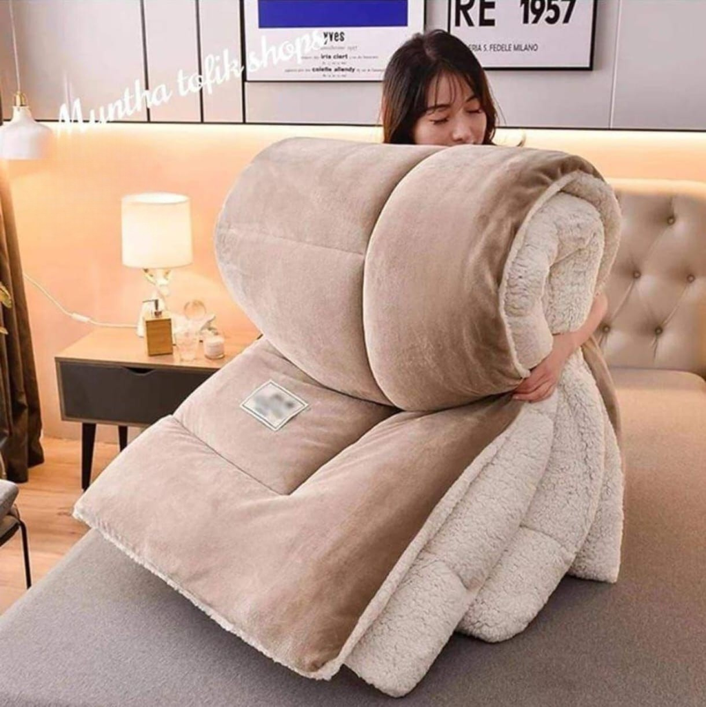 Luxury Sherpa Fleece Winter Comforter