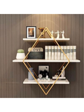 Geometric Diamond Wall Shelf – 3-Tier