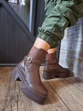 Platform Buckle Boots