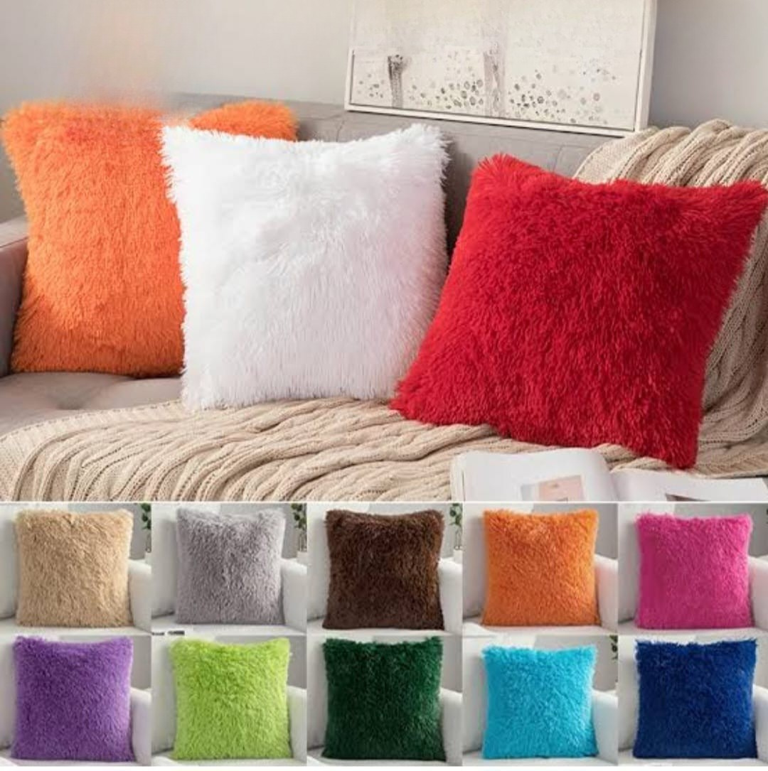 Fluffy Plush Cushion Cover