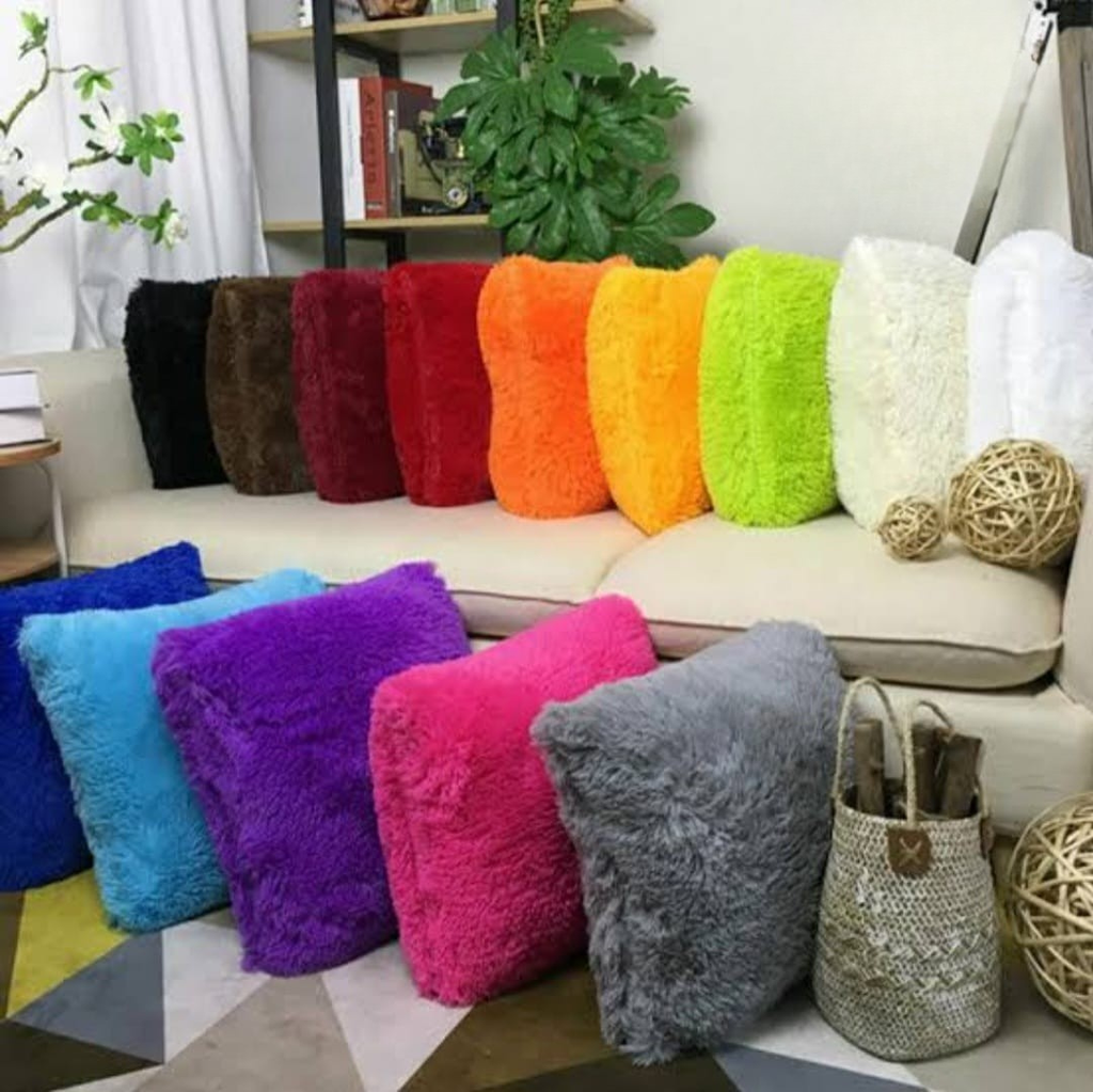 Fluffy Plush Cushion Cover