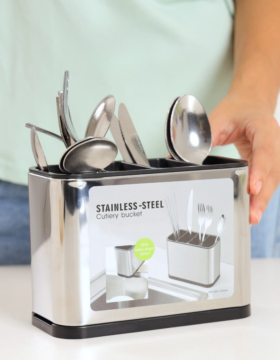 Stainless Steel Cutlery Holder & Organiser