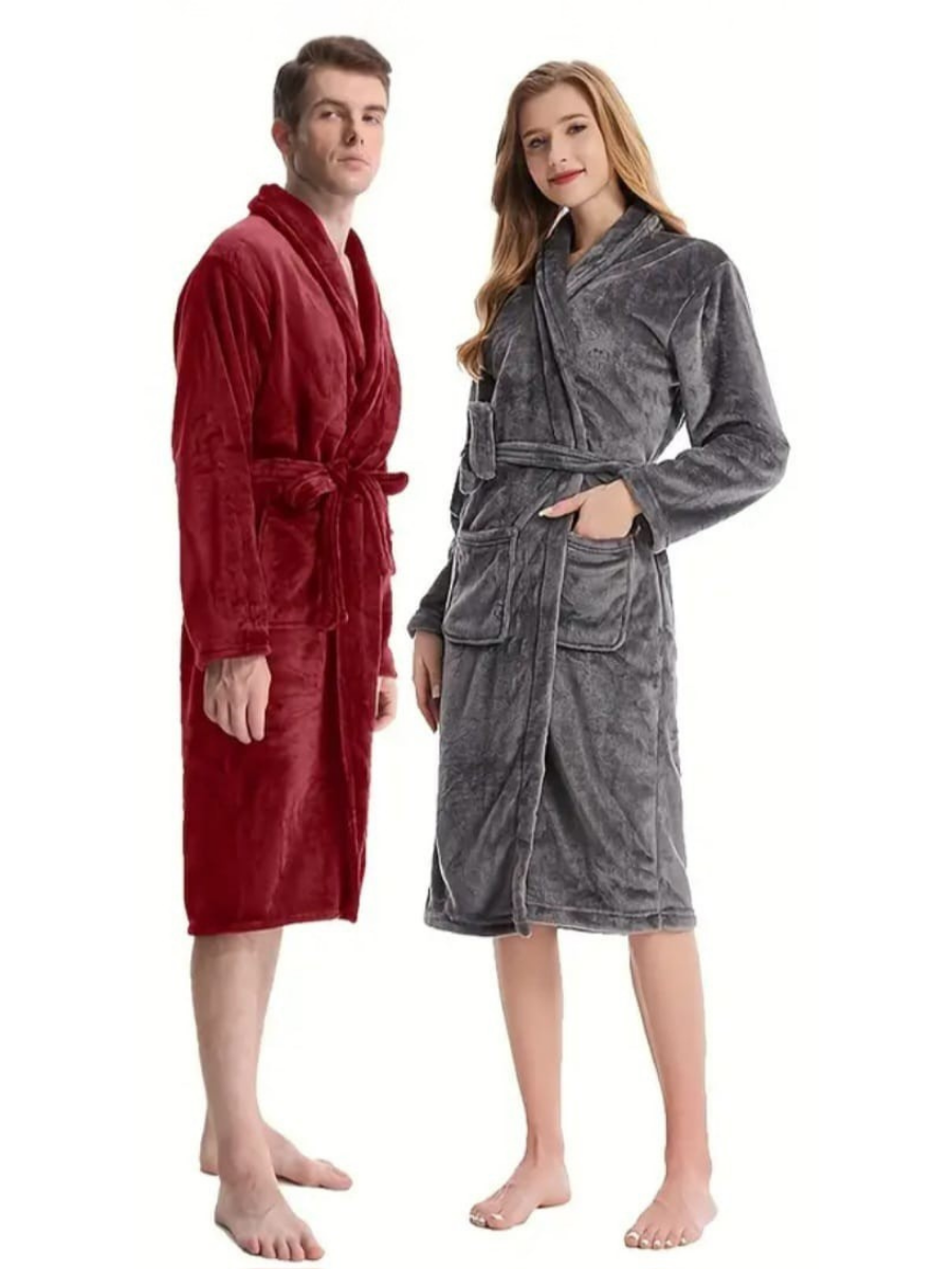 Luxury Flannel Couple's Bath Robes