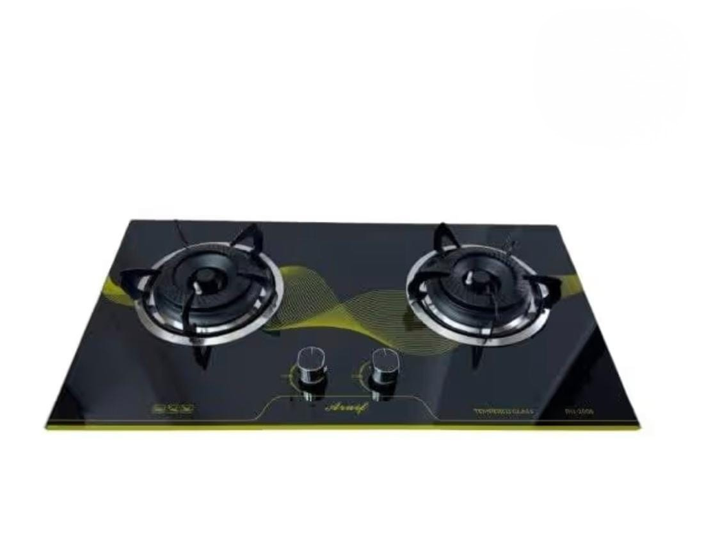 Gas Stove 2-Burner Glass Top