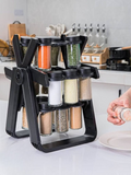 Rotating Spice Rack with Jars