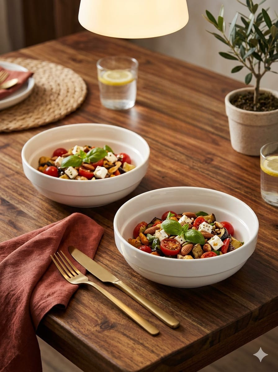 White Ceramic Serving Bowl