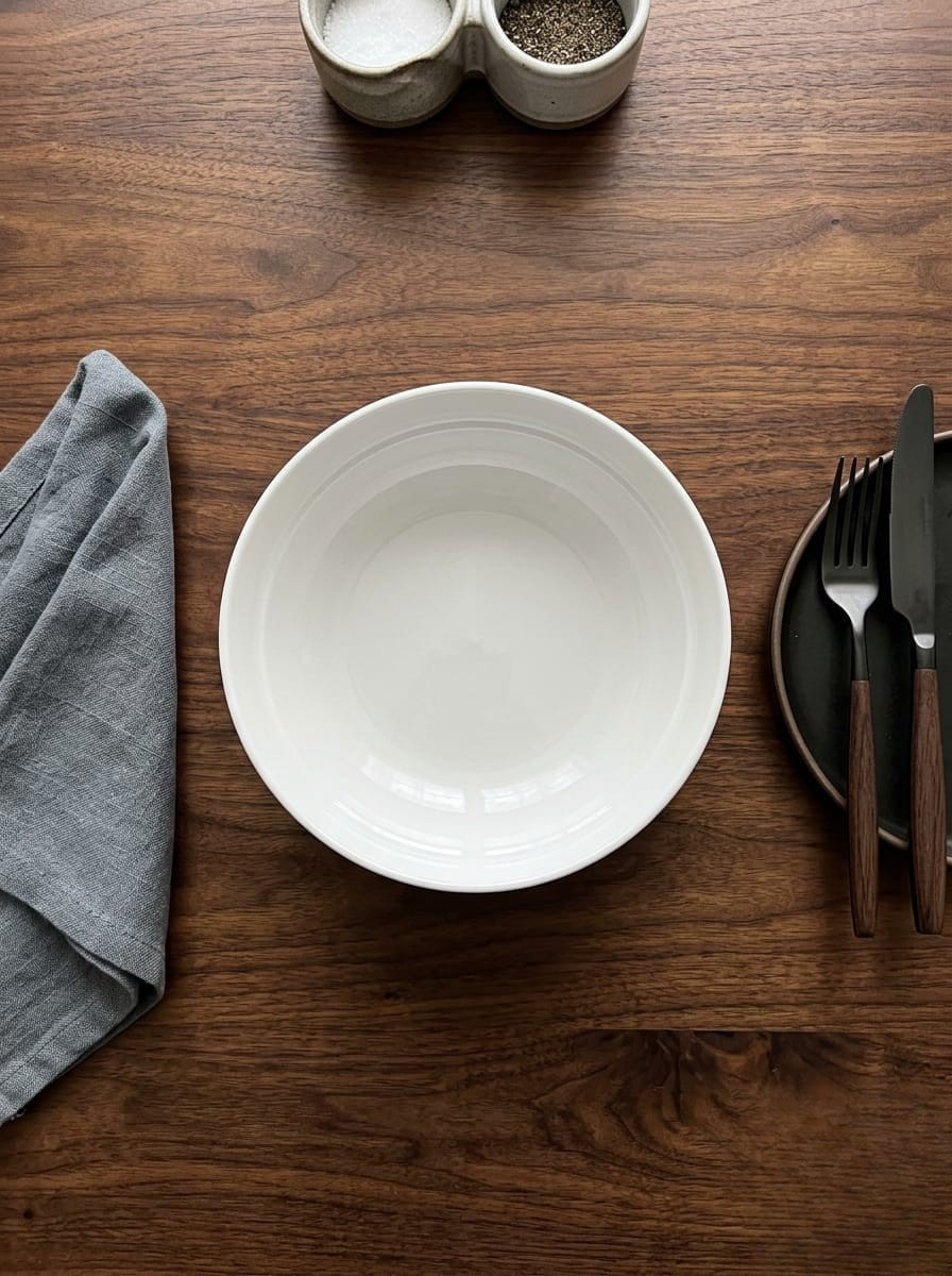 White Ceramic Serving Bowl