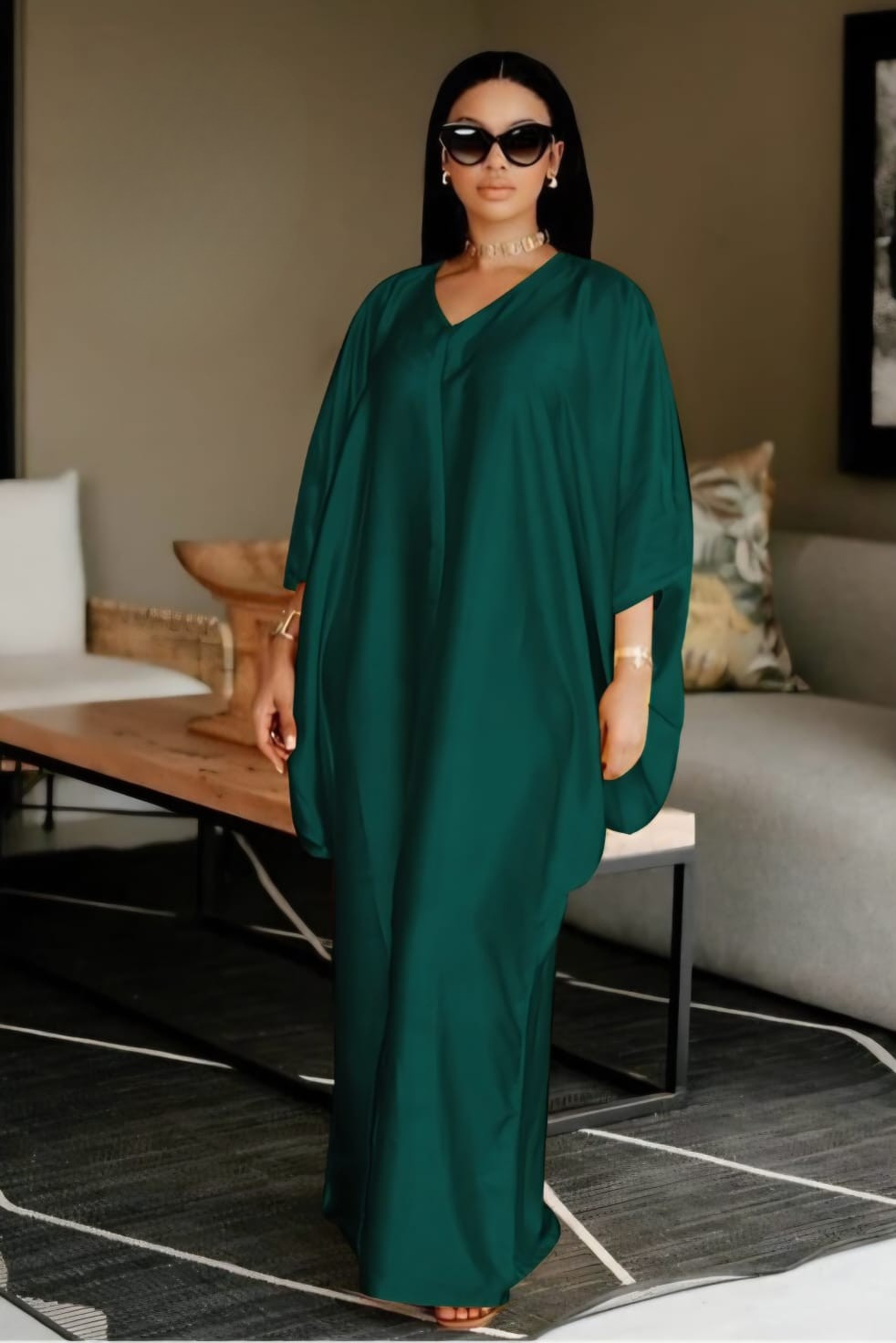 Batwing Kaftan Maxi Dress