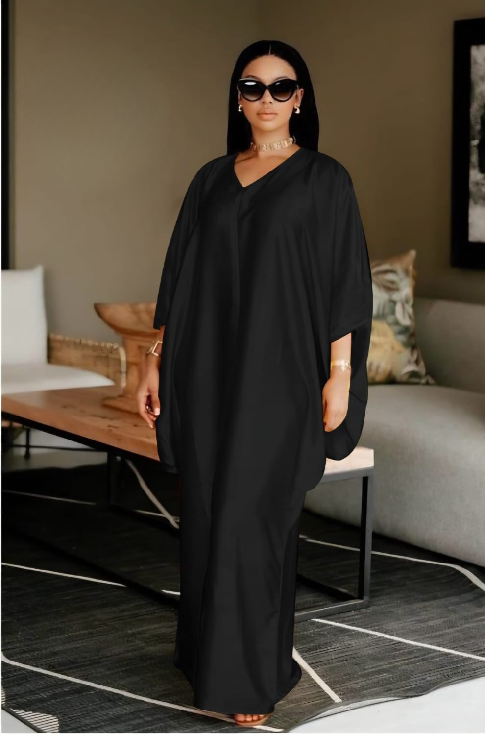 Batwing Kaftan Maxi Dress