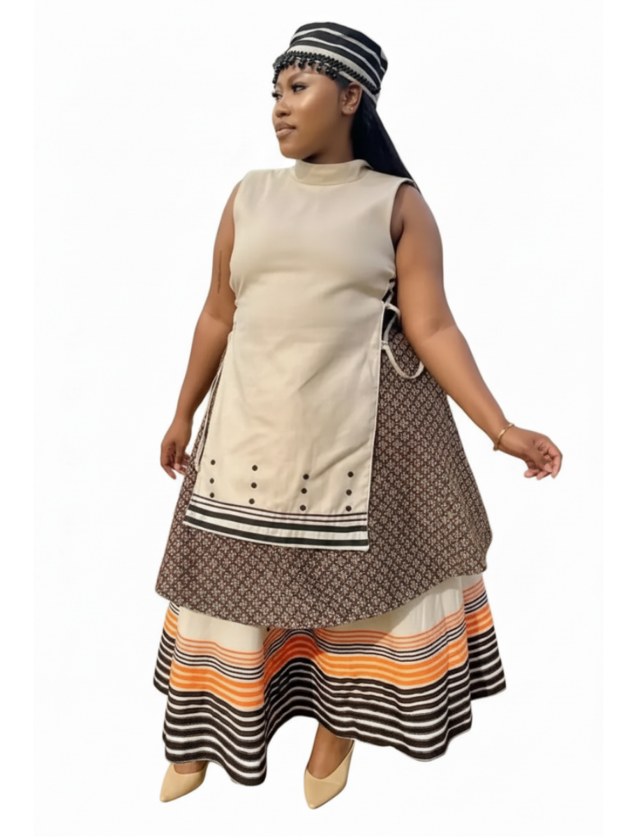 Xhosa Traditional Dress Set – Umakoti 3-Piece