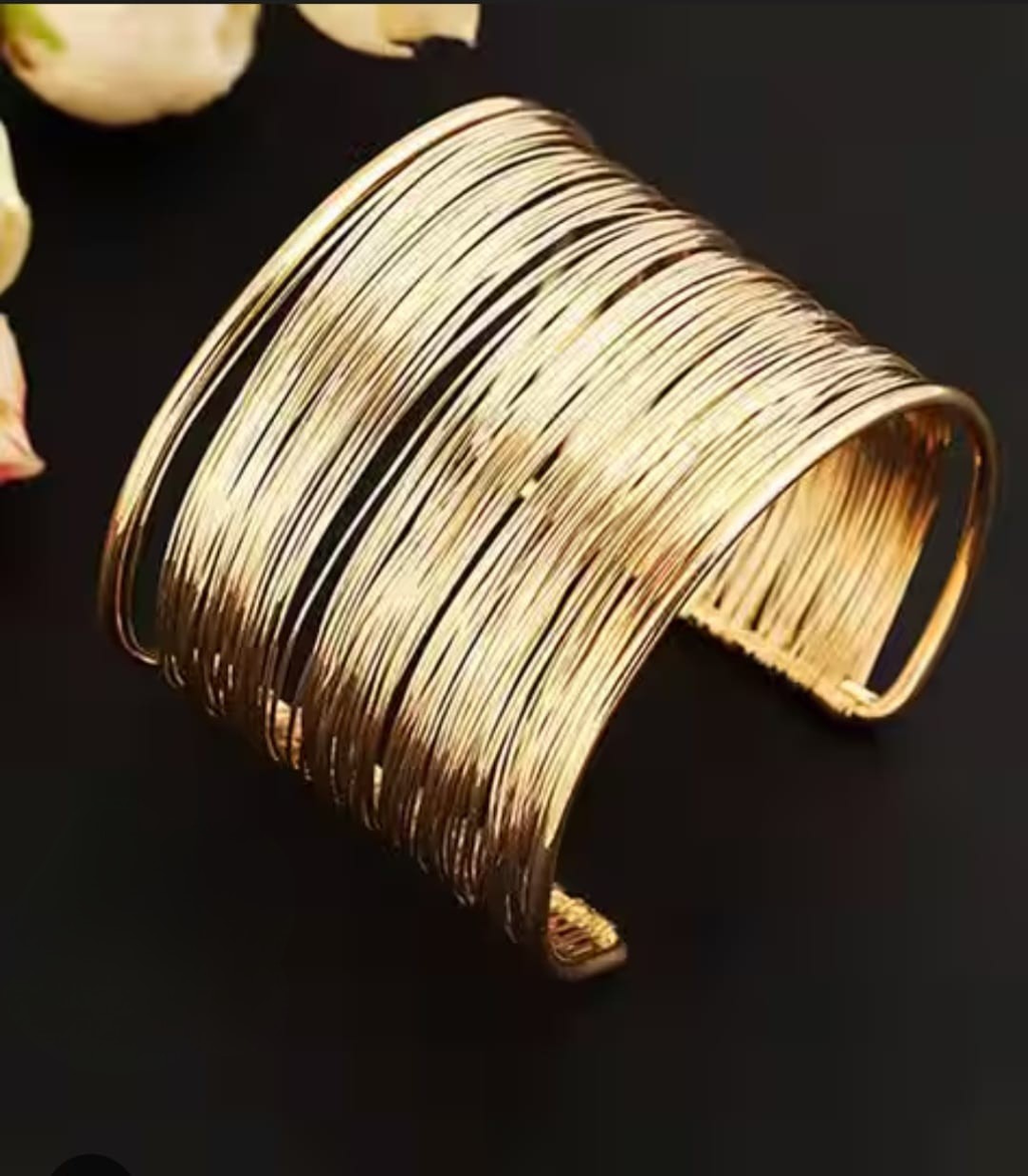 Gold Multi-Wire Cuff Bracelet