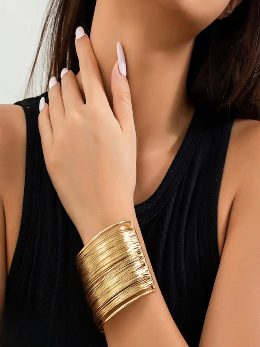 Gold Multi-Wire Cuff Bracelet