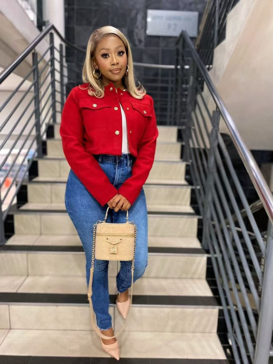 Women's Cropped Button Jacket