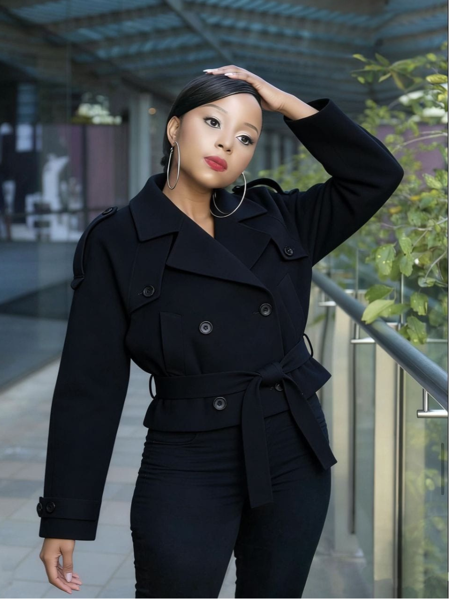 Cropped Belted Trench Coat