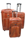 Croc-Texture Luggage Set