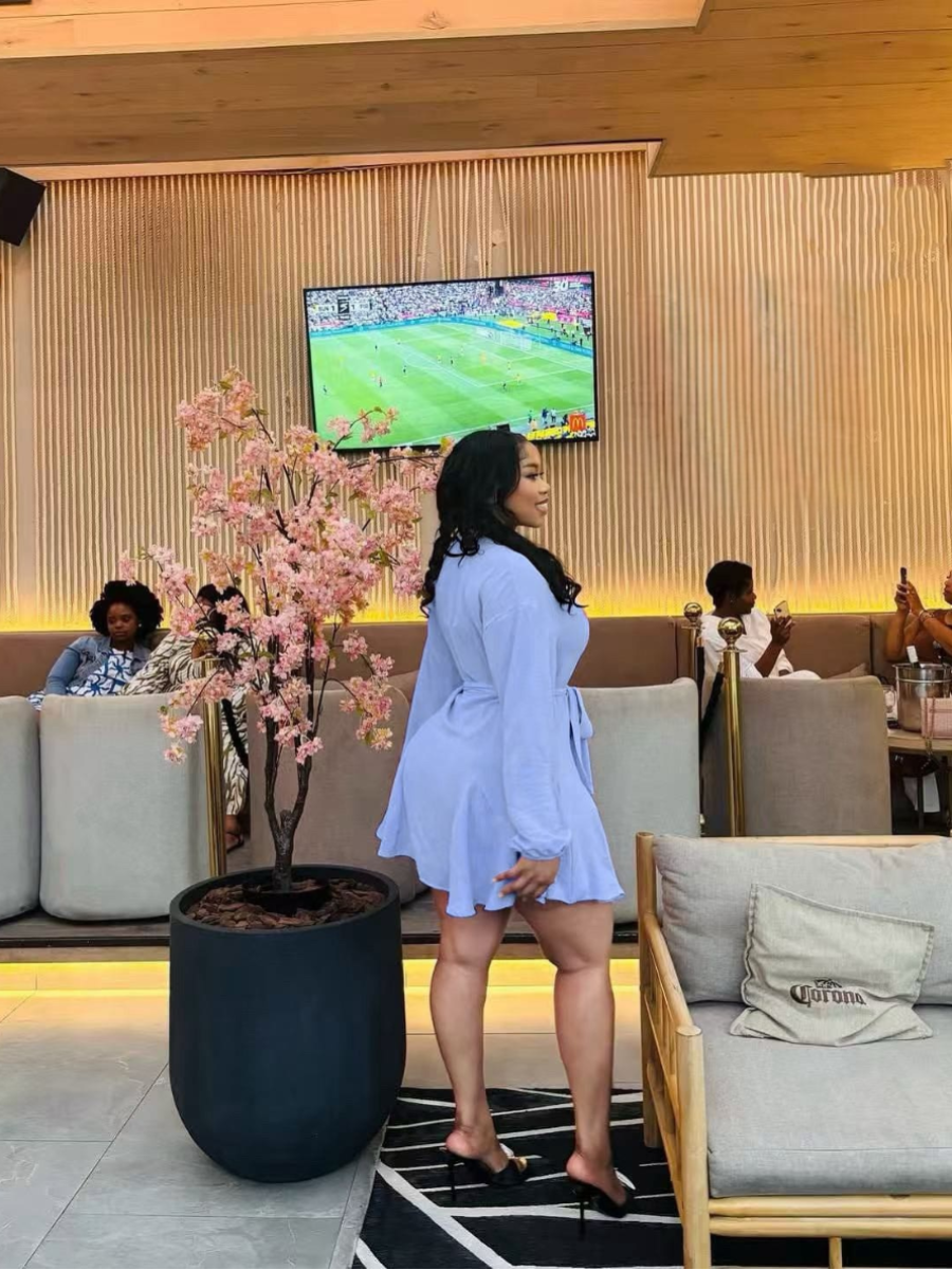 Long Sleeve Wrap Mini Dress