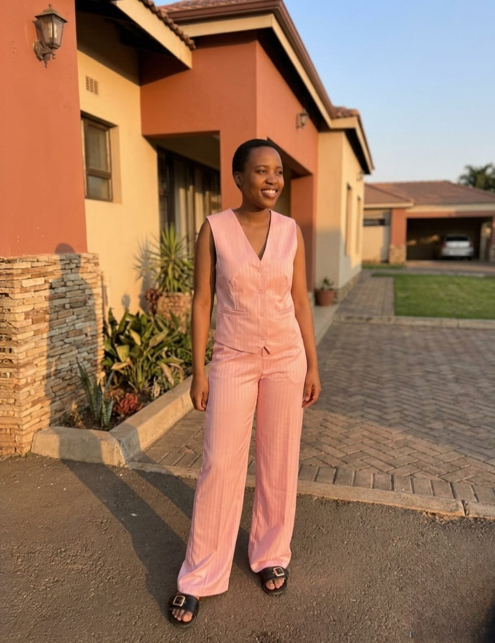 Vest & Wide-Leg Pants Co-ord Set