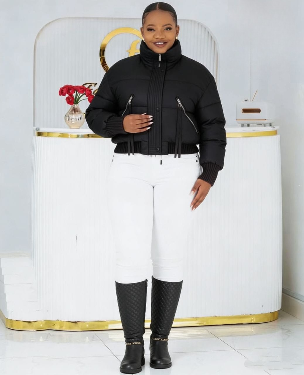 Cropped Puffer Jacket