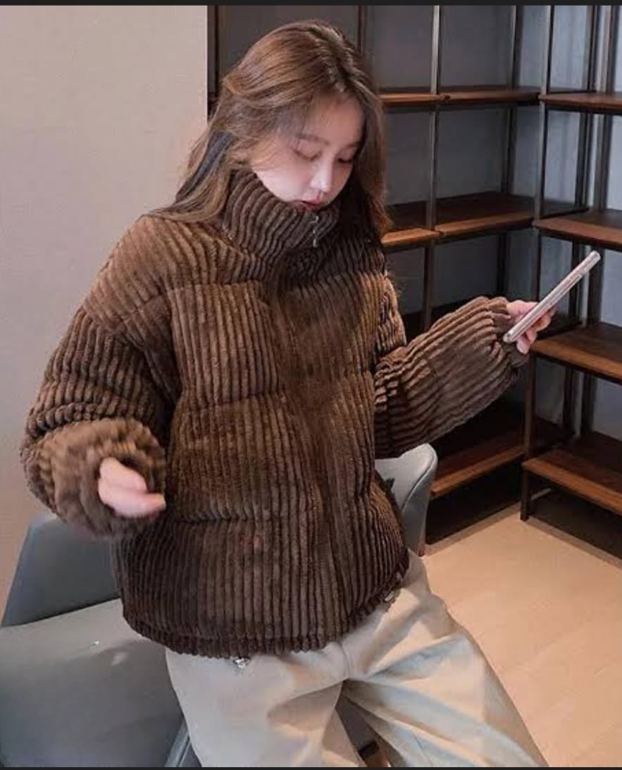Women's Corduroy Puffer Jacket