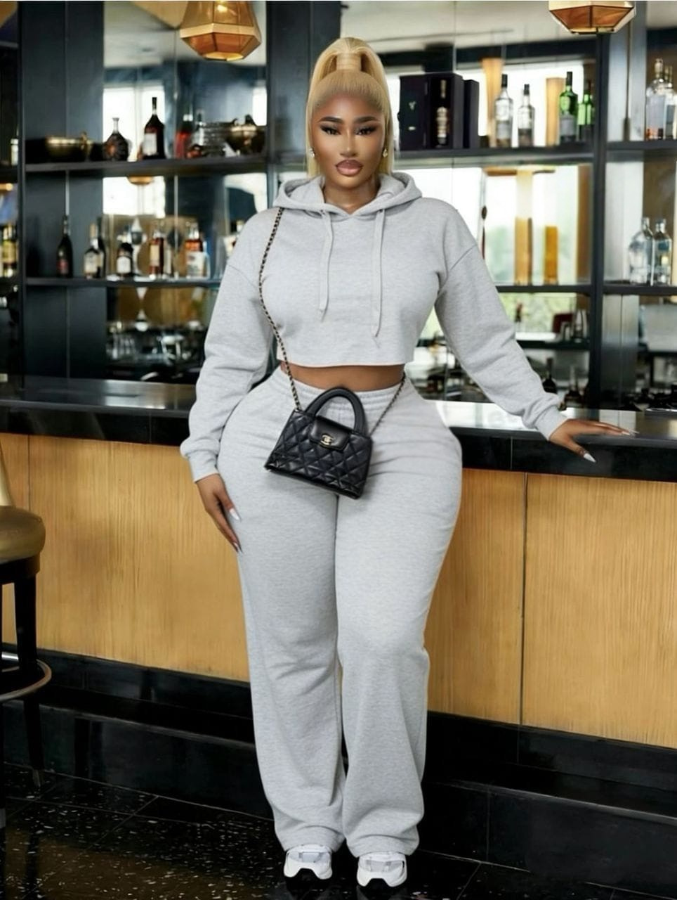 Women's Crop Hoodie & Pants Co-ord Set