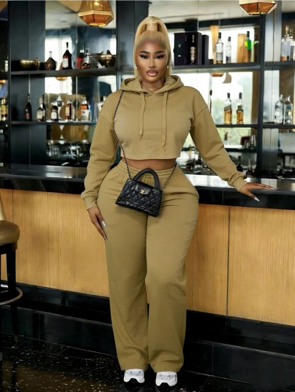 Women's Crop Hoodie & Pants Co-ord Set