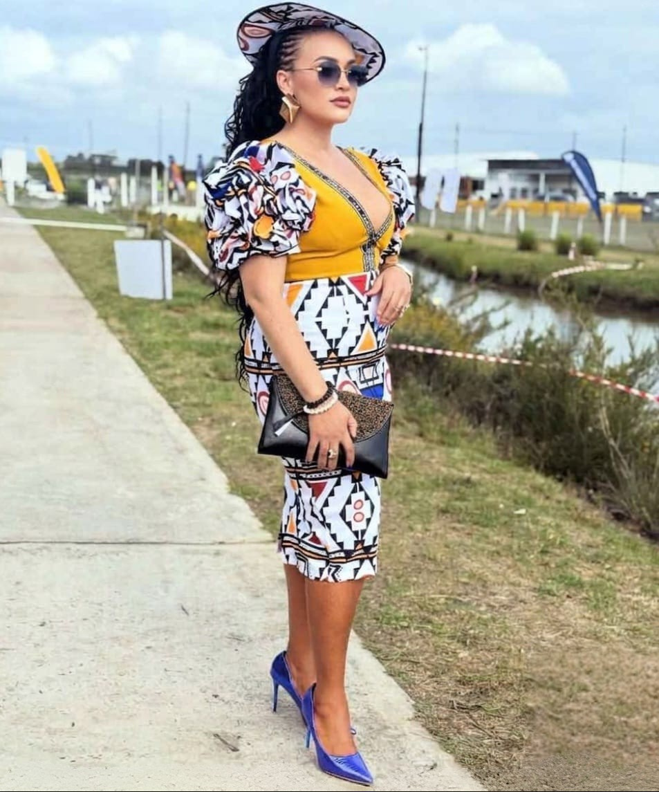 Ndebele Print Bodycon Dress