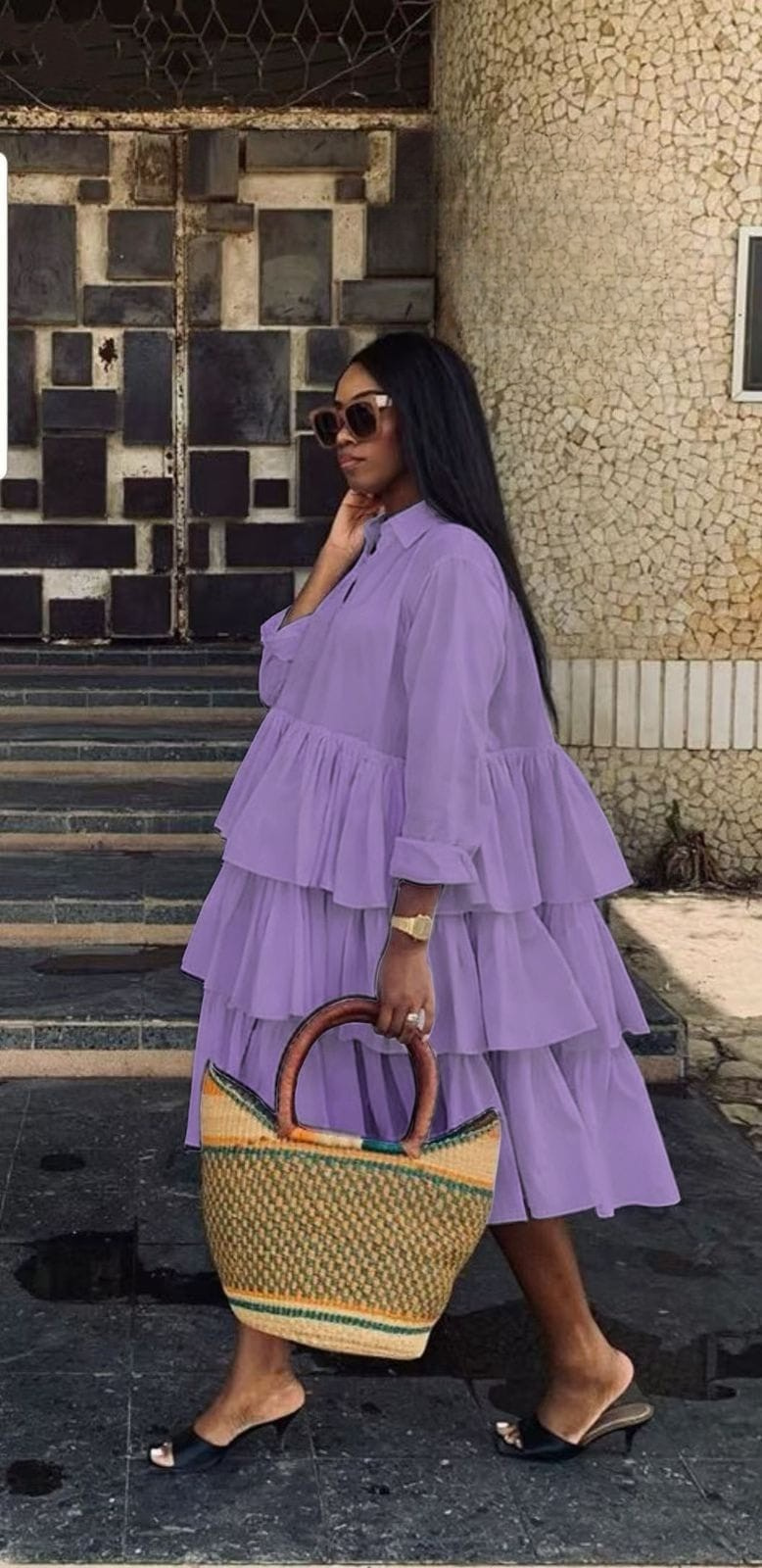 Tiered Ruffle Midi Dress