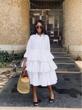 Tiered Ruffle Midi Dress
