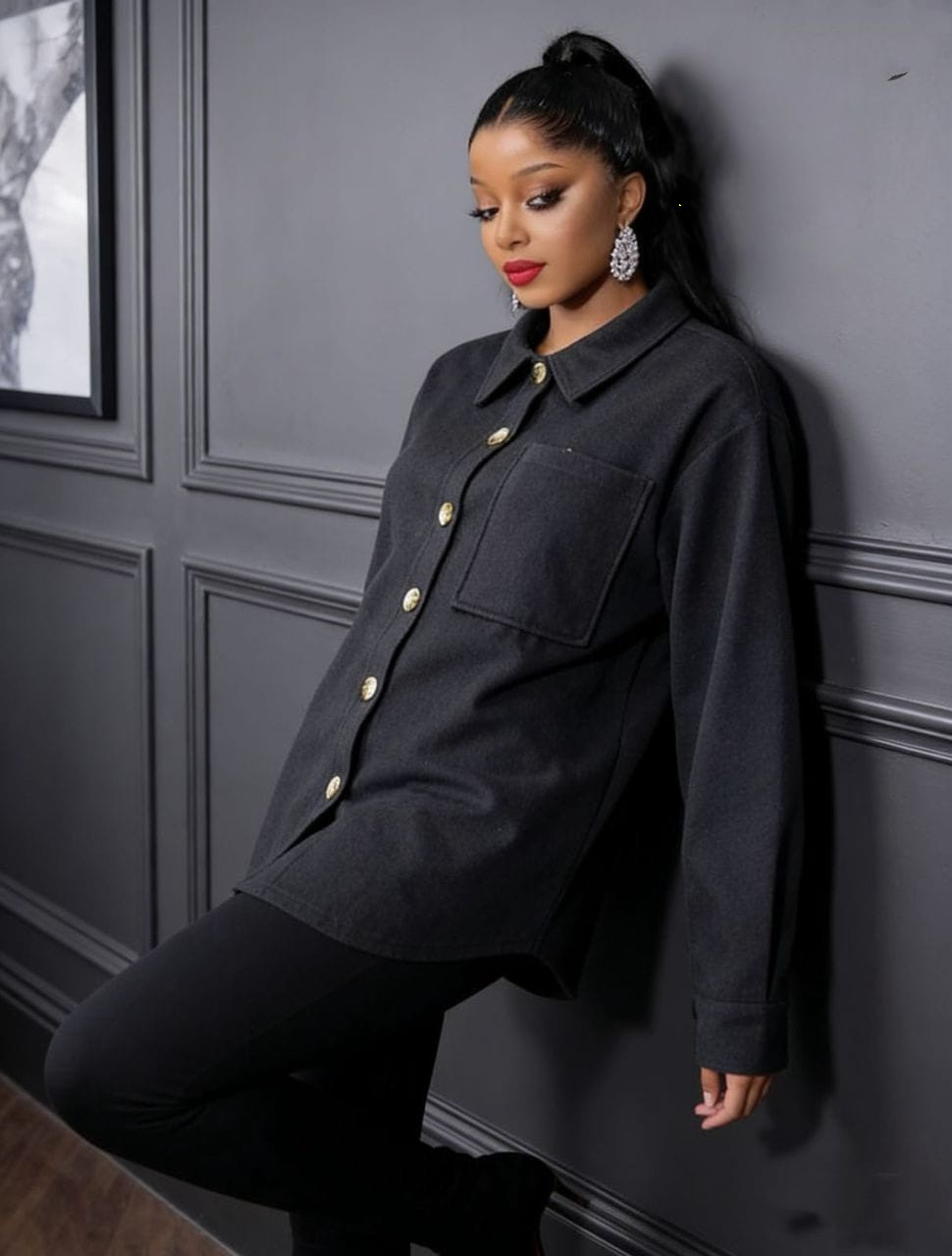 Oversized Button-Up Shacket