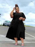 Plus Size Linen Cargo Dress