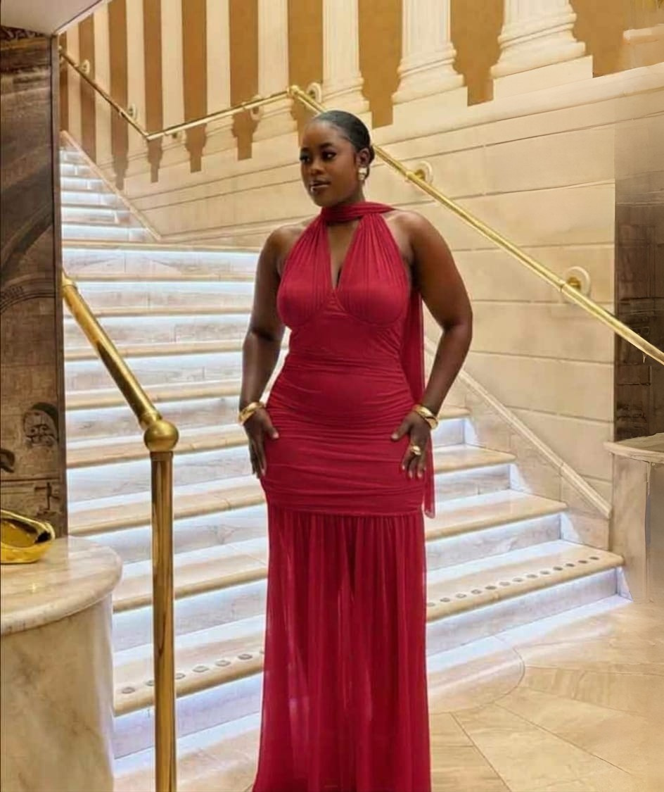Halter Neck Mesh Maxi Dress