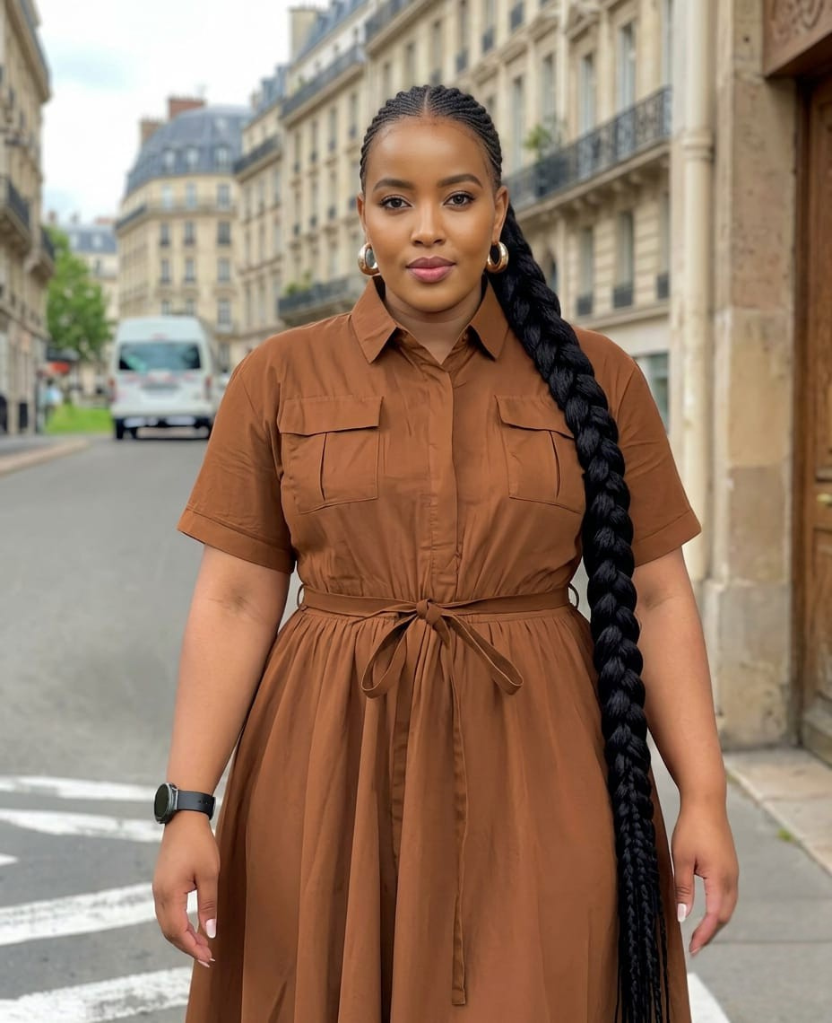 Plus Size Utility Shirt Dress