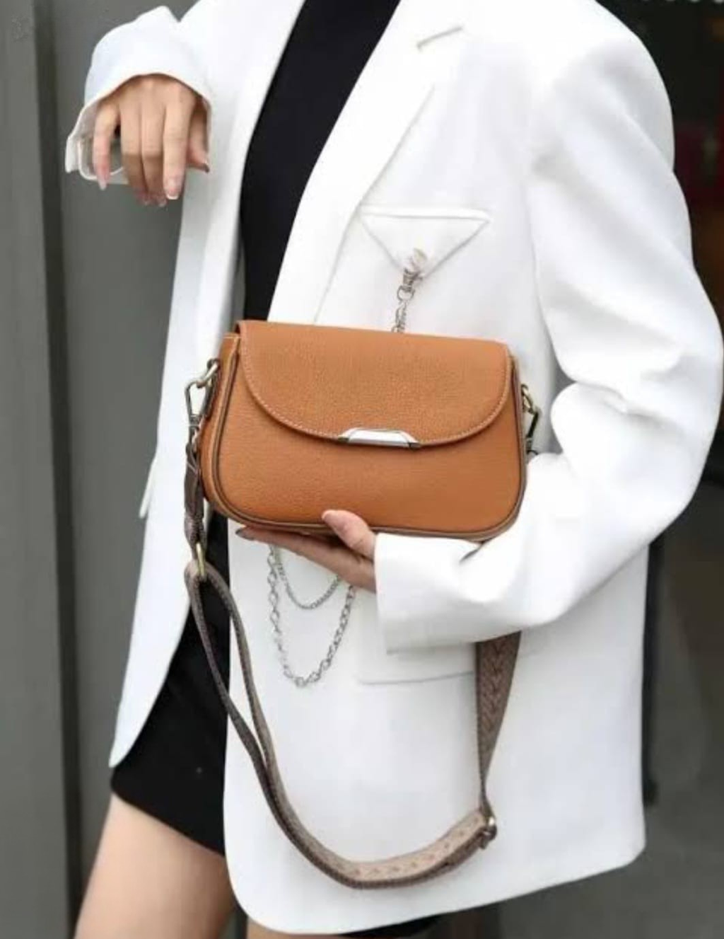 Crossbody Saddle Bag with Adjustable Strap