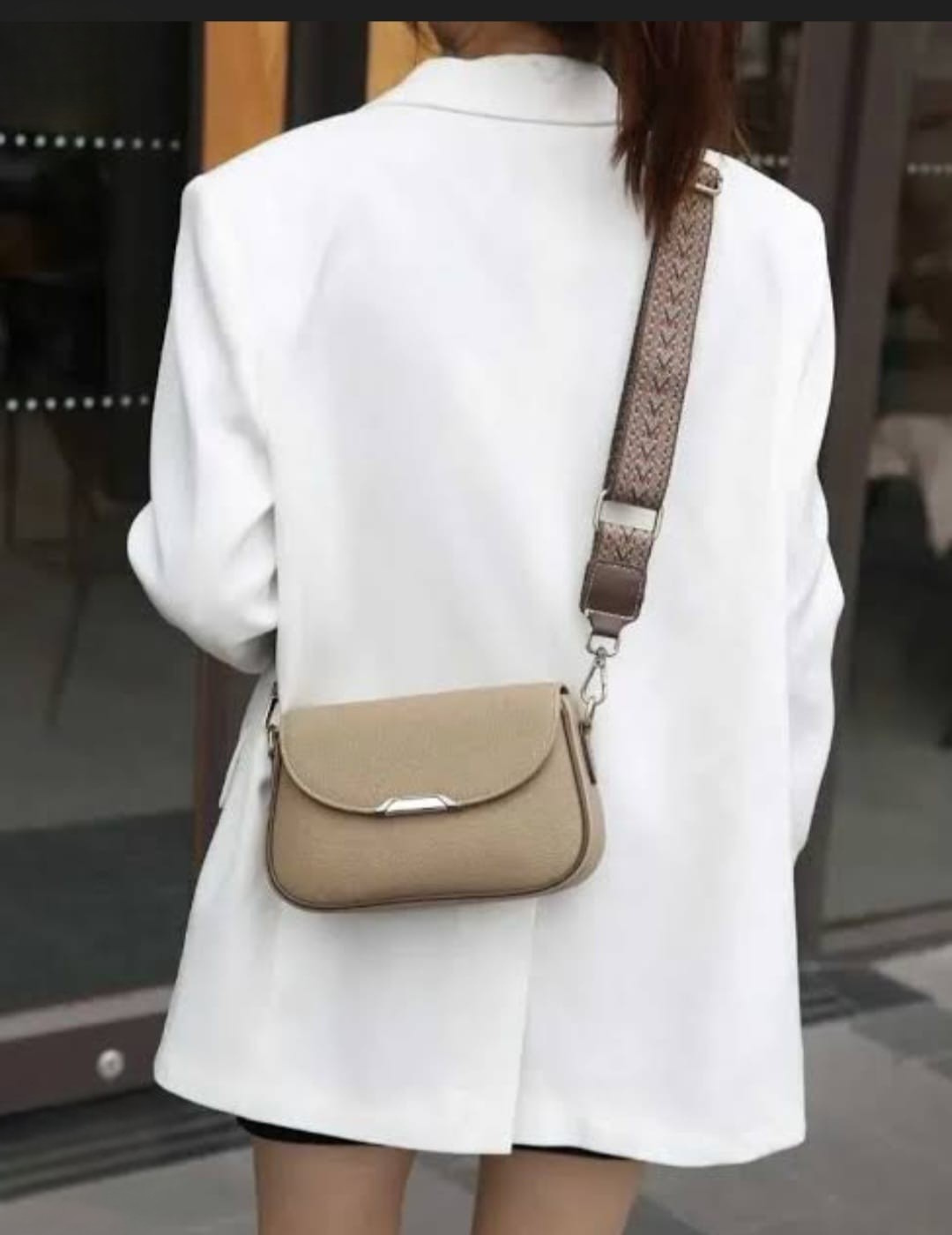 Crossbody Saddle Bag with Adjustable Strap