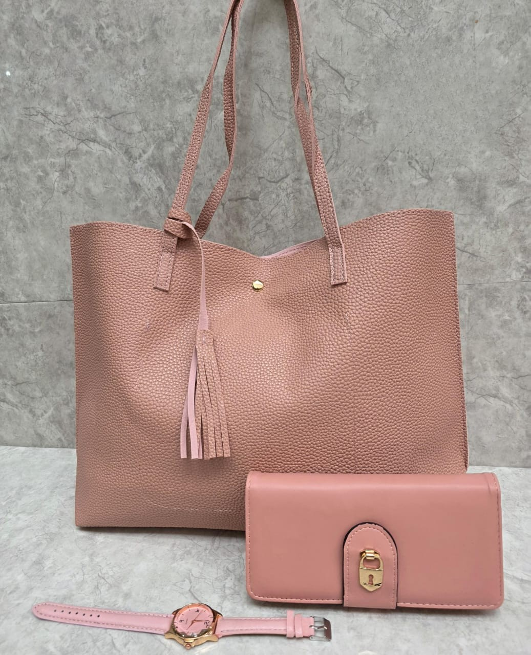 3-in-1 Tote Bag, Wallet & Watch Set